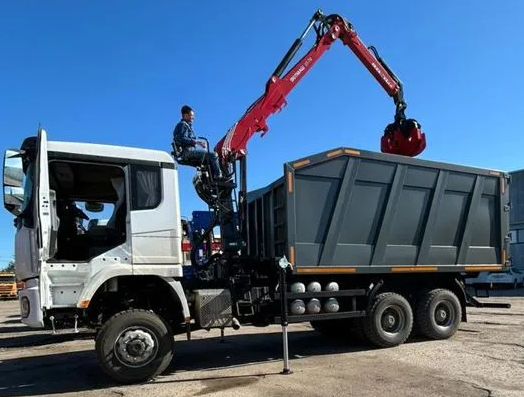 Shacman Х3000 рестайлинг (Х5000) 6х6 2-х скат ломовоз с КМУ VM10L74 — 1