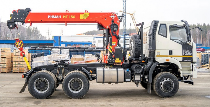 FAW 3250 6х4 Тягач с КМУ PALFINGER INMAN IT 150 (Инман ИТ 150) — 1