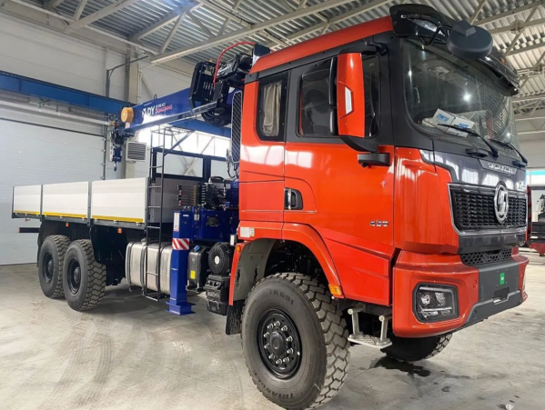 Shacman Х3000 6х6 односкат, Борт с КМУ DongYang SS1956 — 1