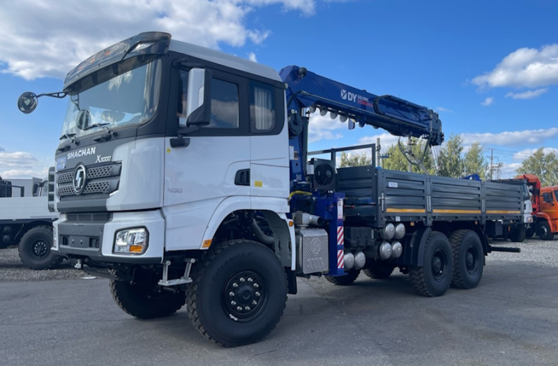 Shacman Х3000 6х6 односкат, Борт с КМУ DongYang SS1966 — 1