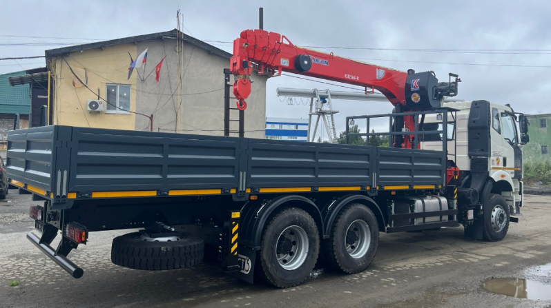 FAW 3250 6х6 2-х скатная, Борт с КМУ KANGLIM KS1256 — 1