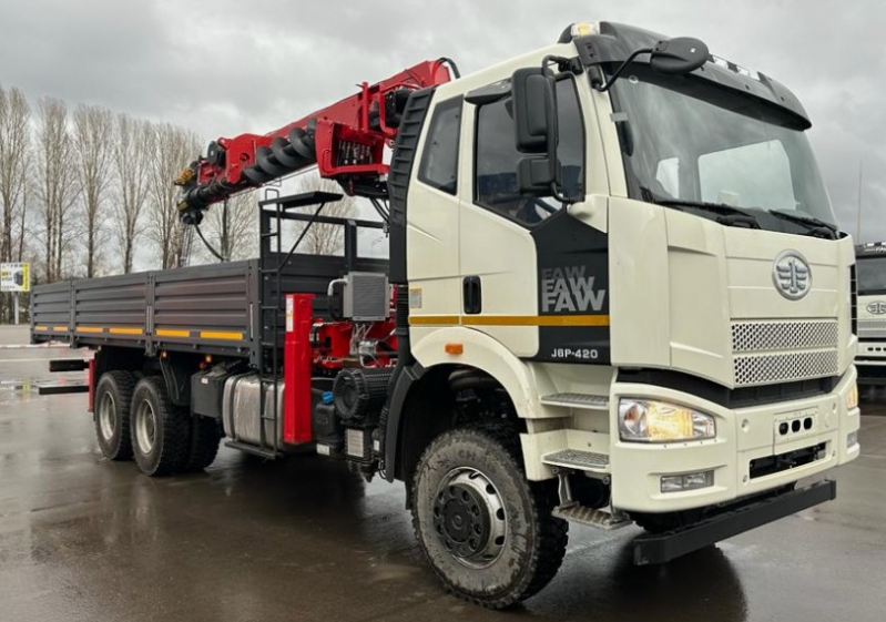 FAW 3250 6х6 2-х скатная, Борт с КМУ KANGLIM KS2056 — 1