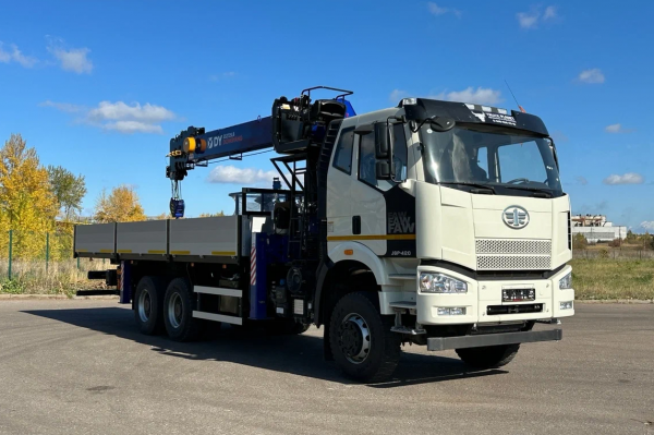 FAW 3250 6х4 Борт с КМУ DongYang SS2725LB — 1