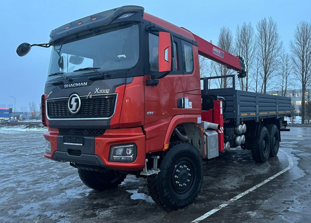 Shacman Х3000 6х6 односкат, Борт с КМУ HR E&I HRS206 (Horyong) — 1