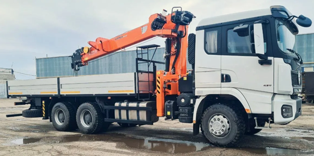 Shacman Х3000 6х6 2-х скат, Борт с КМУ HANGIL HGC986 — 1