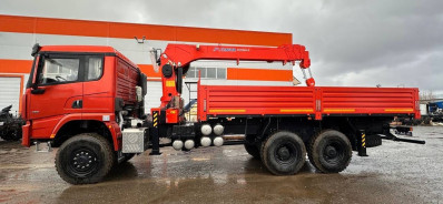 Shacman Х3000 6х6 односкат, Борт с КМУ KANGLIM KS1256