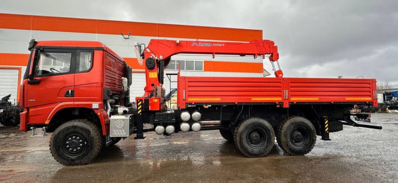 Shacman Х3000 6х6 односкат, Борт с КМУ KANGLIM KS1256 — 1